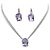 NUOVO SET COLLANA E ORECCHINI CHRISTIAN LACROIX AMETISTA IN ARGENTO