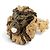 NEUER CHANEL LÖWENKOPF RING PARIS VENISE KOLLEKTION GRÖSSE 55 PERLE VERGOLDETES METALL RING