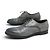 SCARPE SANTONI 13998 RICHELIEU 8 IT 43 FR PELLE PATINATA GRIGIA Grigio