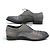 SCARPE SANTONI 13998 RICHELIEU 8 IT 43 FR PELLE PATINATA GRIGIA Grigio - vista 2