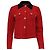 Sandro Paris Button-Down Blazer aus roter Viskose