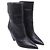 Stivaletti con tacco zeppo Niki 85 in pelle nera Saint Laurent Nero