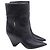 Stivaletti con tacco zeppo Niki 85 in pelle nera Saint Laurent Nero - vista 2