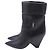Stivaletti con tacco zeppo Niki 85 in pelle nera Saint Laurent Nero - vista 5