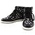 JIMMY CHOO Star Studs Leder-Sneaker Schwarz