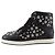 JIMMY CHOO Star Studs Leder-Sneaker Schwarz - Ansicht 2