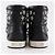 JIMMY CHOO Star Studs Leder-Sneaker Schwarz - Ansicht 3