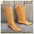 Stivali Cowboy in Pelle Pollini Marrone Giallo - vista 2