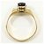 Autre Marque Anello a fascia in oro giallo 14K con zaffiro e zircone Nero D'oro - vista 3
