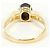Autre Marque Anello a fascia in oro giallo 14K con zaffiro e zircone Nero D'oro - vista 4