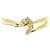 Autre Marque 18K Gelbgold- und Platin-Ring mit Diamant Golden