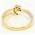 Autre Marque 18K Gelbgold- und Platin-Ring mit Diamant Golden - Ansicht 3