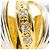 Autre Marque PT900 Platin- und 18K Gelbgold-Ring mit Diamant Golden - Ansicht 2