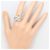 Autre Marque Anello a fascia in oro bianco 10K con diamante D'oro - vista 5