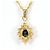 Autre Marque Collana in oro giallo 14K con zaffiro e diamante D'oro - vista 3