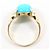 Autre Marque Bague anneau en or jaune 14K avec turquoise et diamant Doré - vue 2