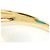 Autre Marque Bague anneau en or jaune 14K avec turquoise et diamant Doré - vue 4