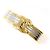 Autre Marque Diamantring aus PT900 Platin und 18K Gelbgold Golden