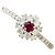 Autre Marque PT950 Platinring mit Rubin und Diamant