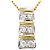 Autre Marque Collana in oro giallo 18K e platino con diamante D'oro
