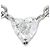 Autre Marque Platinhalskette mit Diamantanhänger