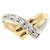 Autre Marque 18K Gelbgold und Platin Diamant Ring Golden