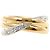 Autre Marque 18K Gelbgold- und Platinring mit Diamant Golden