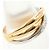 Autre Marque 18K Gelbgold- und Platinring mit Diamant Golden - Ansicht 3