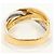 Autre Marque 18K Gelbgold- und Platinring mit Diamant Golden - Ansicht 4