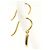 Autre Marque Orecchini pendenti in oro giallo 18K con diamanti D'oro - vista 2