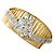 Autre Marque 18K Gelbgold- und Platin-Ring mit Diamant Golden