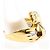 Autre Marque 18K Gelbgold- und Platin-Ring mit Diamanten Golden - Ansicht 3