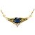 Autre Marque Collana in oro giallo 18K con zaffiro e diamante D'oro