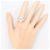 Autre Marque Anello a fascia in oro bianco 18K con diamante D'oro - vista 7