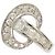 Autre Marque Anillo de banda en oro blanco de 18K con diamante Dorado