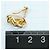 Autre Marque Orecchino a clip in oro giallo 18K e platino D'oro - vista 3
