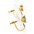 Autre Marque Orecchini a clip in oro giallo 18K con diamanti marroni Marrone D'oro - vista 2