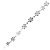 Autre Marque Bracciale con charm in oro bianco 18K D'oro