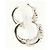 Autre Marque Orecchini a cerchio in oro bianco 14K con zircone cubico D'oro - vista 2