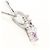 Autre Marque Collana in oro bianco 14K con zaffiro rosa e diamante D'oro - vista 2