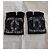 Chanel Guanti in pelle nera e tweed con logo CC Nero Bianco Blu - vista 6