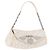 Borsa Christian Dior Trotter Canvas Romantic Chain PVC Bianco Argento Auth 184394SAM