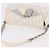 Borsa Christian Dior Trotter Canvas Romantic Chain PVC Bianco Argento Auth 184394SAM - vista 6