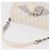 Borsa Christian Dior Trotter Canvas Romantic Chain PVC Bianco Argento Auth 184394SAM - vista 7