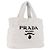 Borsa Tote PRADA Pile White Silver Auth 184897V Argento Bianco