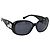 Occhiali da sole CHANEL Camelia in plastica Nero CC Auth BA13438