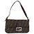 FENDI Zucca Canvas Mamma Baguette Shoulder Bag Black Brown Auth 184826M Marrone Nero