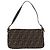 FENDI Zucca Canvas Mamma Baguette Shoulder Bag Black Brown Auth 184826M Marrone Nero - vista 2