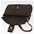 FENDI Zucca Canvas Mamma Baguette Shoulder Bag Black Brown Auth 184826M Marrone Nero - vista 21