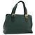 Borsa a mano Burberry in pelle verde e oro Autentica BA13284 D'oro